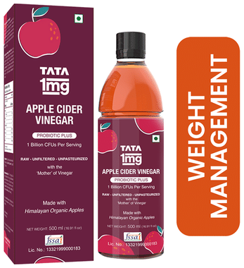 Tata 1mg Apple Cider Vinegar Probiotic Plus - Raw Unfiltered Unpasteurized with The Mother
