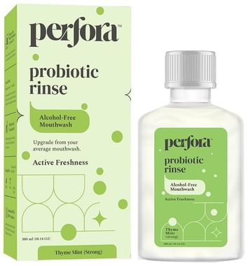Perfora Probiotic Rinse Alcohol-Free Mouth Wash Thyme Mint Strong